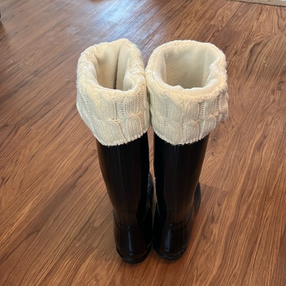 Original Hunter Shiny Rain Boot WITH Winter boot socks - Picture 2 of 4